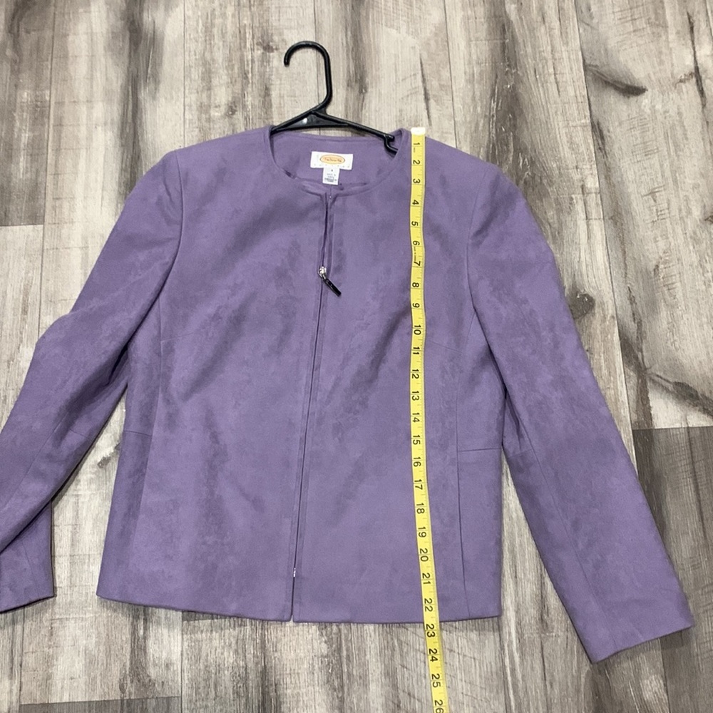 Talbots lavender size 4 soft zipper down jacket - Picture 6 of 6
